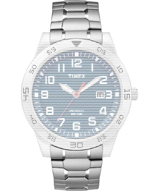 hihnat | Timex sukupuolineutraali vaihtohihna Fieldstone way 42mm laajennusnauhalle hopean sävyinen 64XP548
