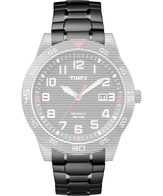 hihnat | Timex sukupuolineutraali vaihtohihna Fieldstone way 42mm laajennusnauhalle musta 64XP707