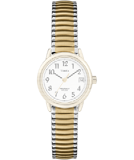 hihnat | Timex sukupuolineutraali vaihtohihna helppoa lukijaa varten kaksisävyinen 64XP643