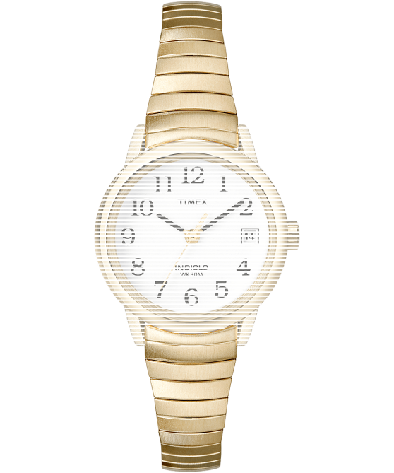 hihnat | Timex sukupuolineutraali vaihtohihna helppoa lukijaa varten kultainen sävy 64XP632