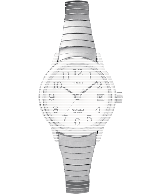 hihnat | Timex sukupuolineutraali vaihtohihna helppoa lukijaa varten ruostumaton teräs 64XP568