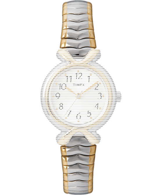 hihnat | Timex sukupuolineutraali vaihtohihna miellyttävään 25 mm katulaajennusnauhaan kaksisävyinen 64XP557