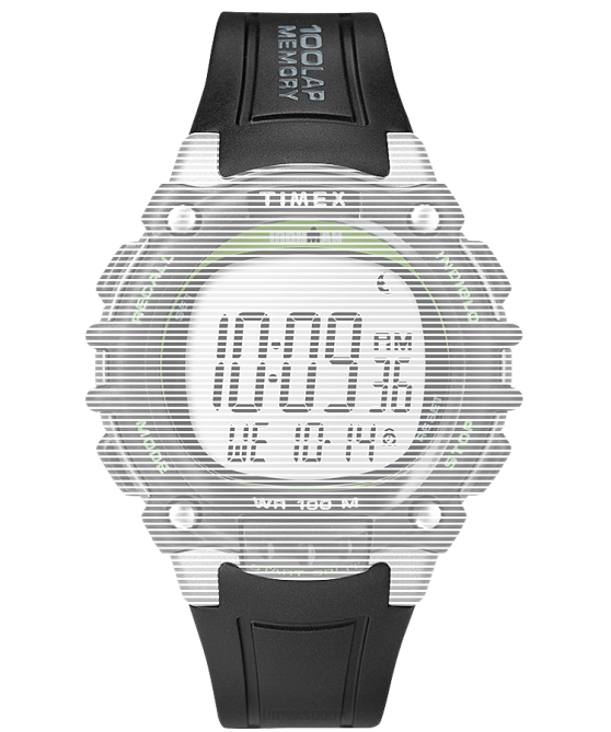 hihnat | Timex sukupuolineutraali vaihtokello 18mm hartsihihnalla Ironman 100 lap modulaariseen musta 64XP554